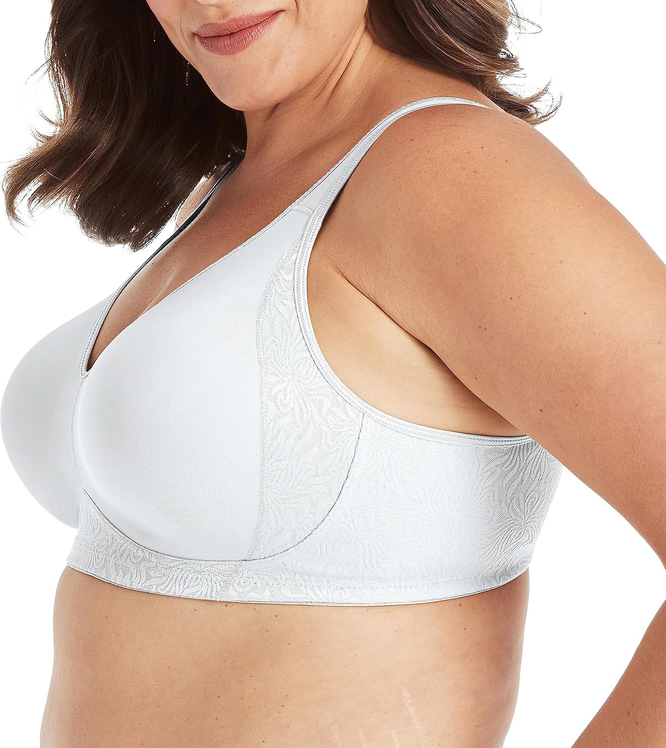 Women Smoothing Wireless Bra, 18 Hour Plus-Size T-Shirt Bras Available, No Show